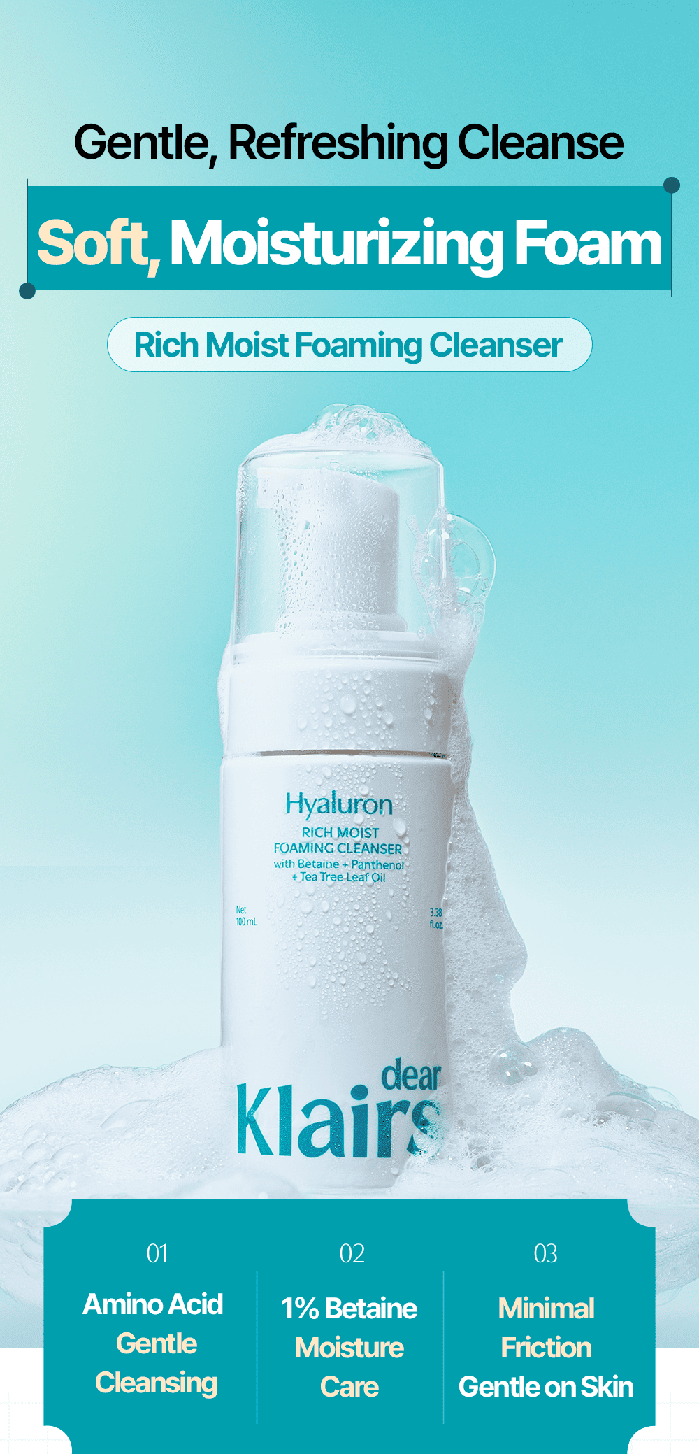 Rich Moist Foaming Cleanser