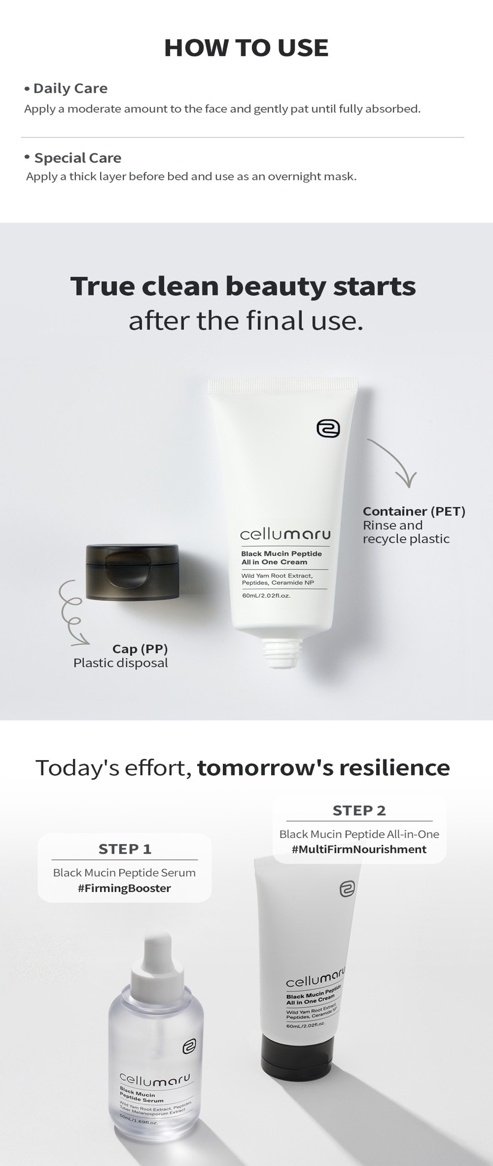Black Mucin Peptide All-in-One Cream
