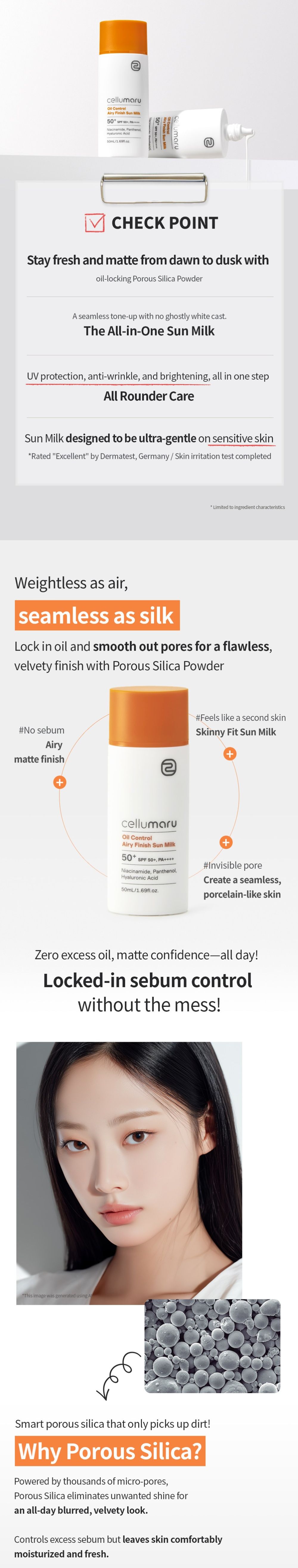Oil Control Airy Finish Sun Milk