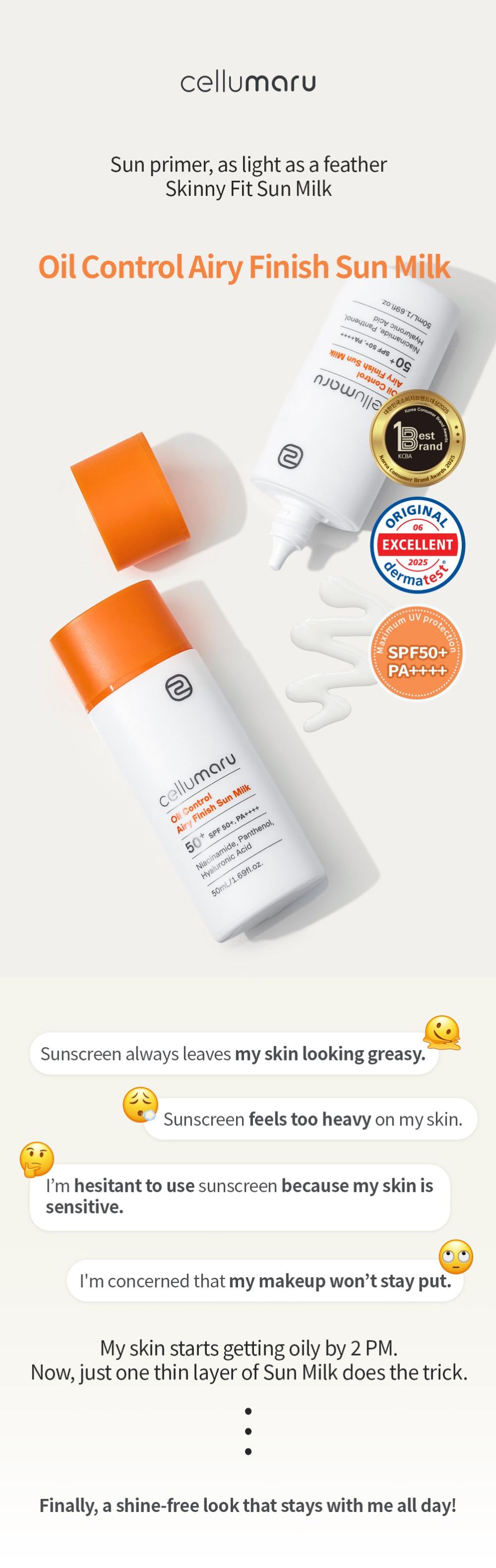 Oil Control Airy Finish Sun Milk