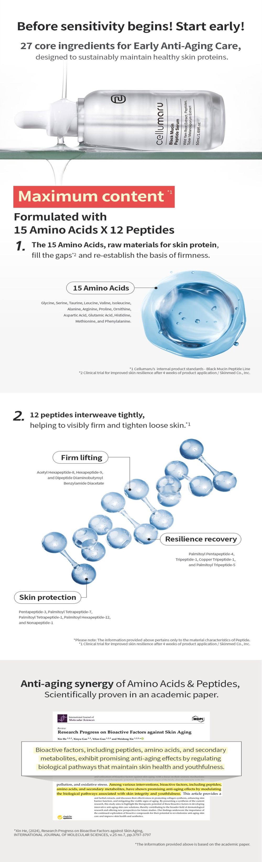 Black Mucin Peptide Serum