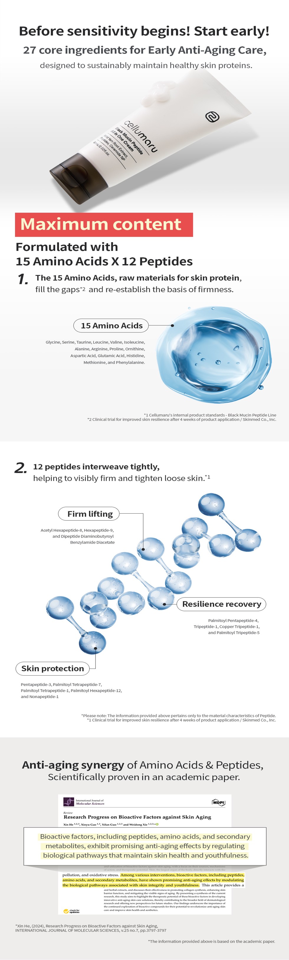 Black Mucin Peptide All-in-One Cream