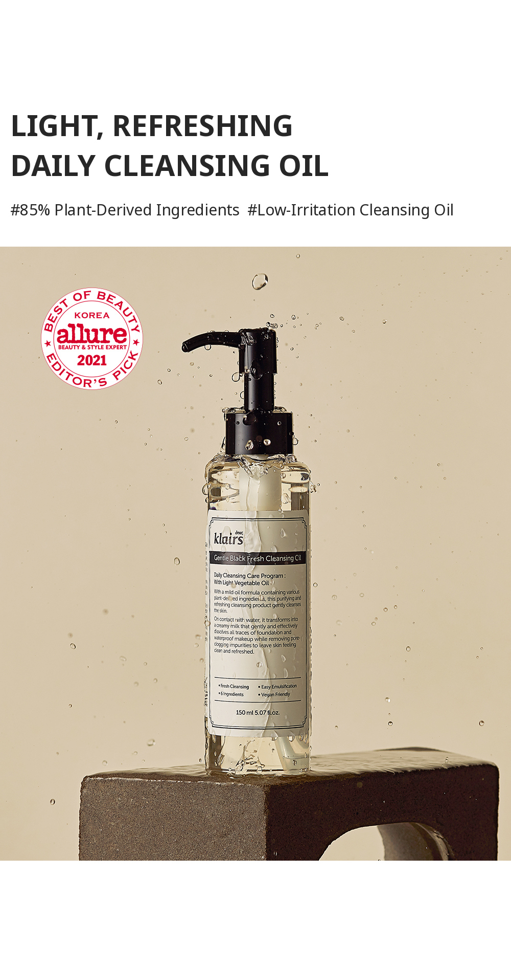 Gentle Black Fresh Cleansing Oil